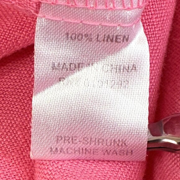 Lulu B Linen Top Womens XL Button Up Sleeveless Pink Breathable Summer Casual - Picture 6 of 8